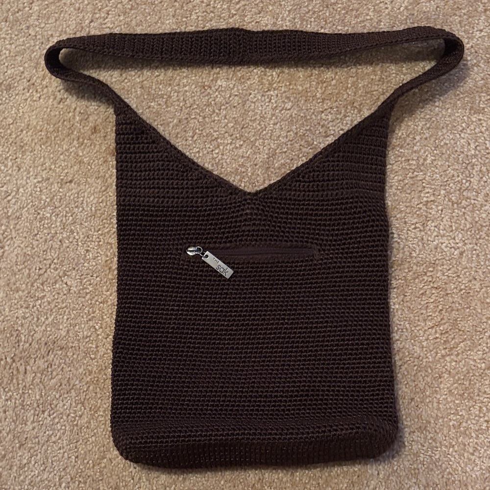 The Sak Dark Brown Crochet Bag